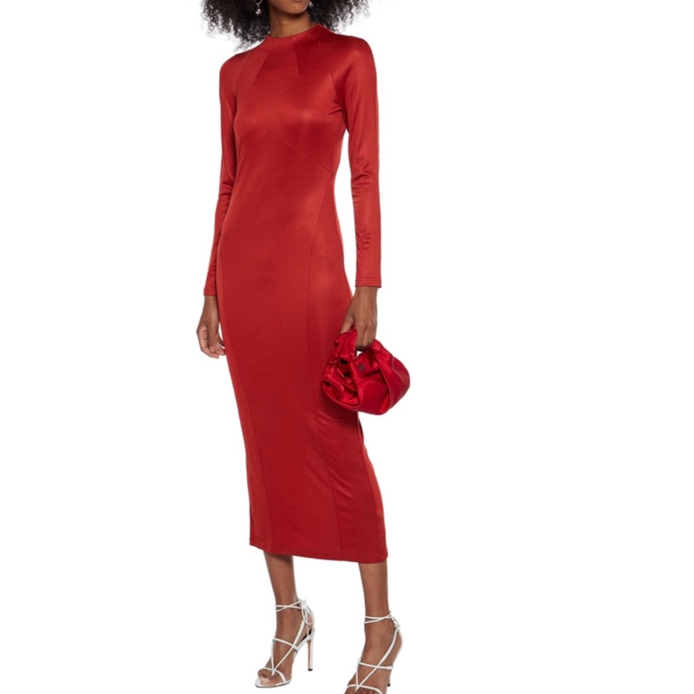 NWT Fleur du Mal Slinky Long Dress in Sienna - M